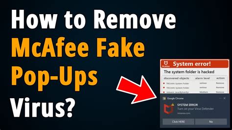 how to stop mcafee pop ups after uninstall