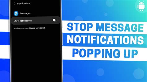 how to stop message notifications on android