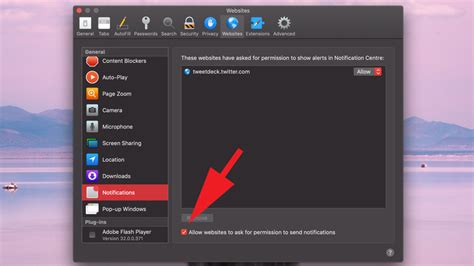 how to stop notifications from websites on safari