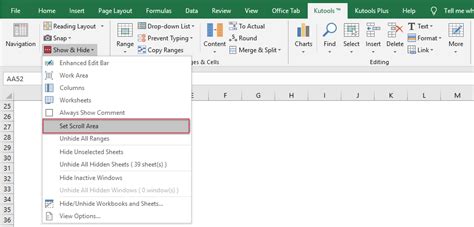 how to stop page scrolling in excel