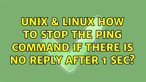 how to stop ping in unix