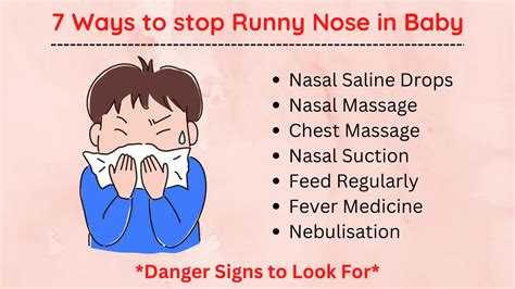 how to stop running nose immediately for baby