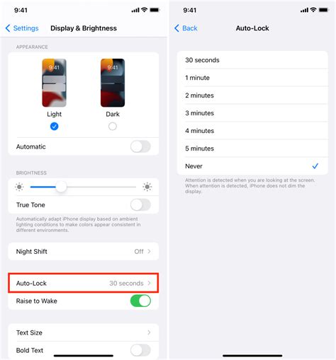 how to stop screen from turning off automatically iphone