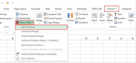 how to stop screen scrolling in excel