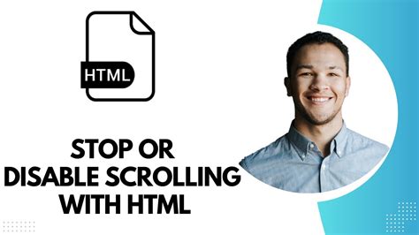 How To Stop Scrolling Html