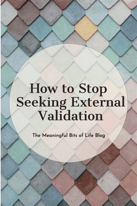 how to stop seeking validation reddit