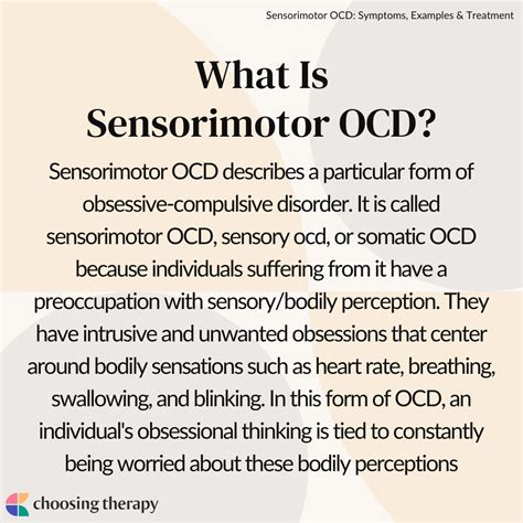 How To Stop Sensorimotor Ocd