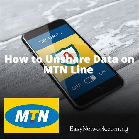 how to stop sharing data on mtn