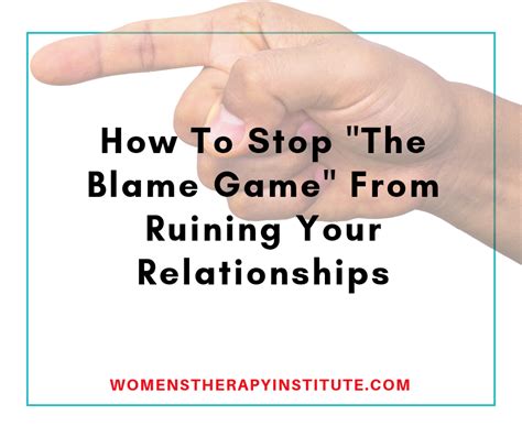 how to stop the blame game in a relationship