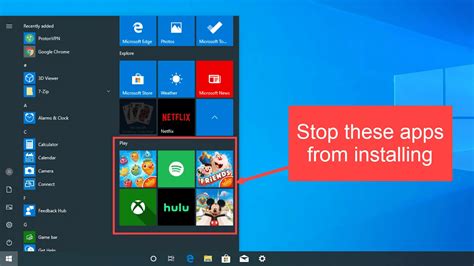 how to stop windows 10 installing apps automatically