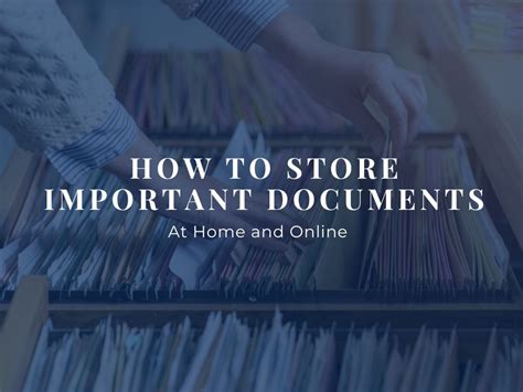 How To Store Important Documents Electronically