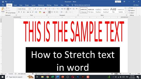 how to stretch text in word art