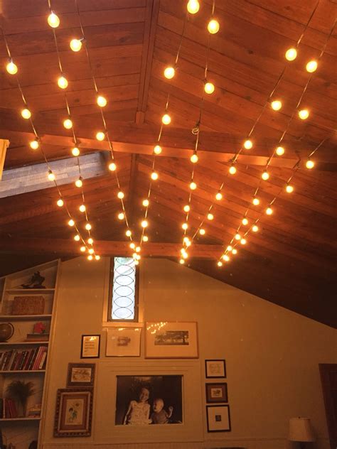 How To String Lights On A Ceiling
