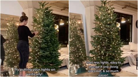 How To String Lights Vertically On A Christmas Tree