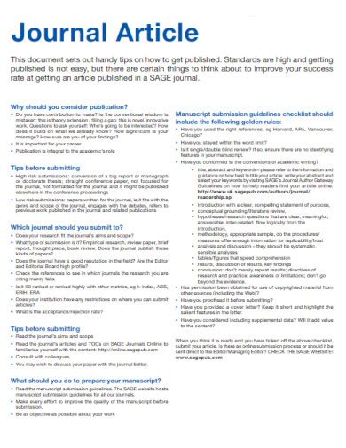 how to structure a journal