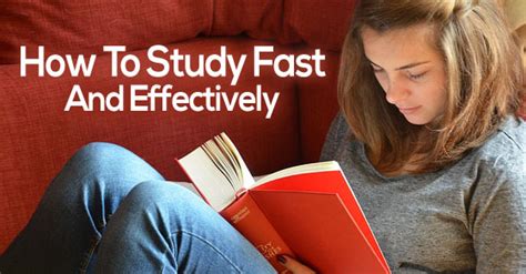 how to study fast and effectively reddit