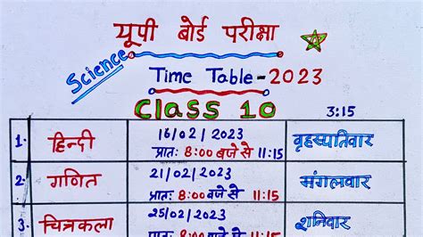 how to study for board exams class 10 time table