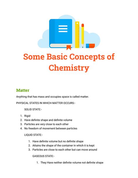 how to study some basic concepts of chemistry