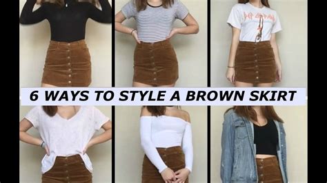 Brown skirt Fall Fashion Outfits, Casual Fall Outfits, Skirt Fashion