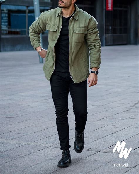 how to style a dark green jacket