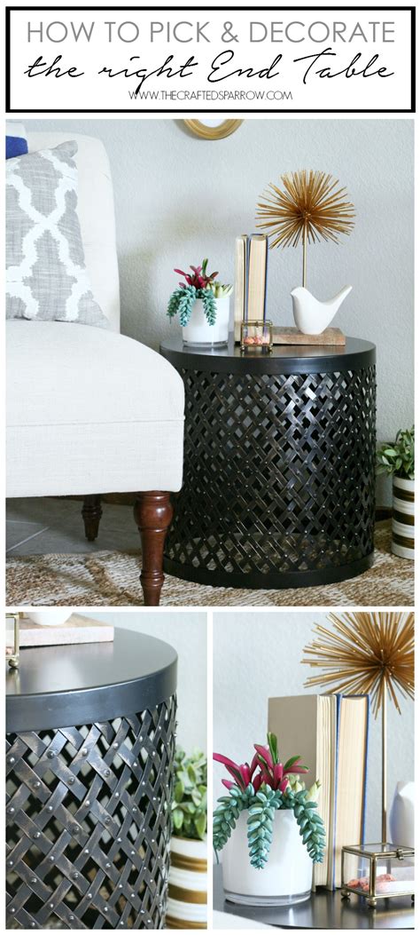 How To Style An End Table Without A Lamp