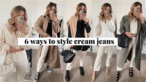 three ways to style cream jeans for fall! Cream jeans, Fashion, Style