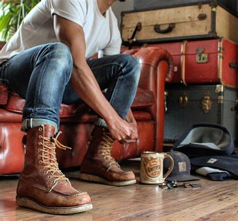 how to style red wing boots for men
