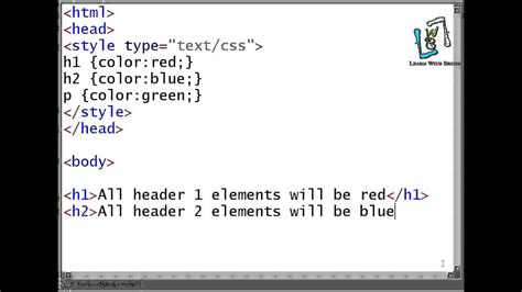 how to style tag in html