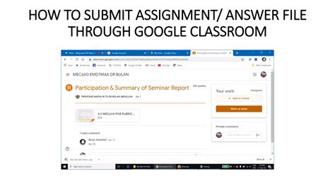 how to submit file in google classroom