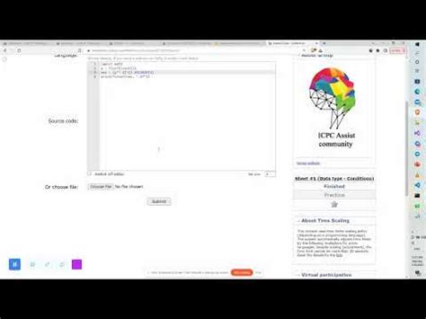how to submit python code in codeforces