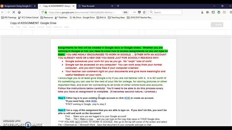 how to submit work on google docs
