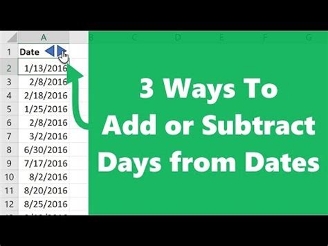 how to subtract 180 days from a date in excel