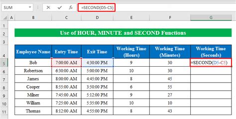 how to subtract minutes and seconds in excel