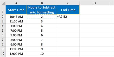 how to subtract time over 24 hours in excel