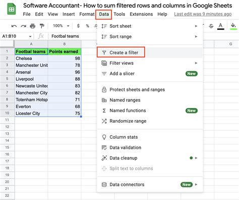 How To Sum A Filtered Column In Google Sheets