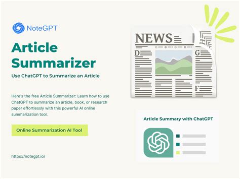 how to summarize an article with chatgpt