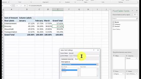 how to summarize data in excel pivot table