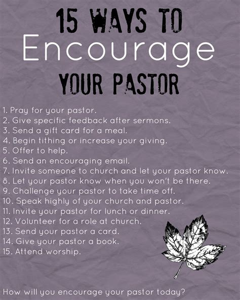 how to support a new pastor