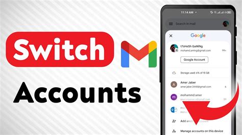 how to switch between gmail accounts on mac