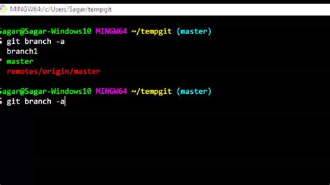 how to switch branches in terminal