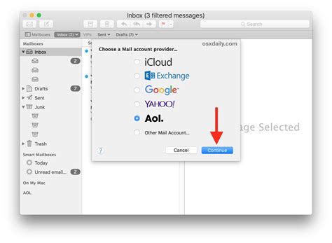how to switch email accounts on mac