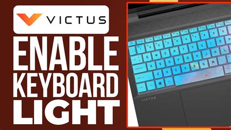 how to switch on keyboard light in hp victus