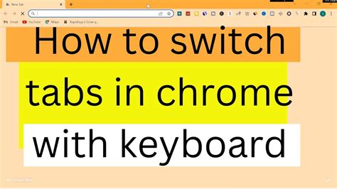 how to switch tabs with keyboard chrome