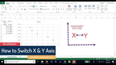 how to switch x and y values in excel graph