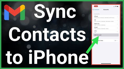 how to sync contact from gmail in iphone