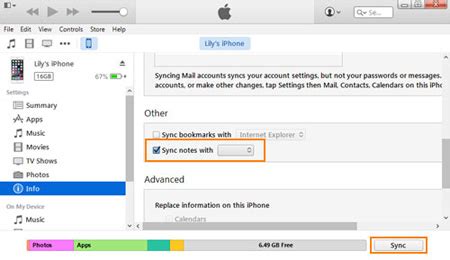 how to sync notes from android to iphone