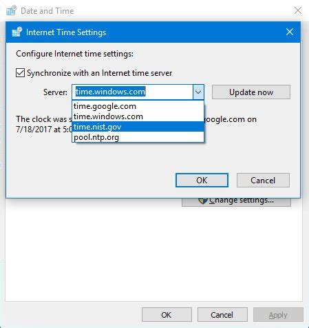how to sync windows time with server