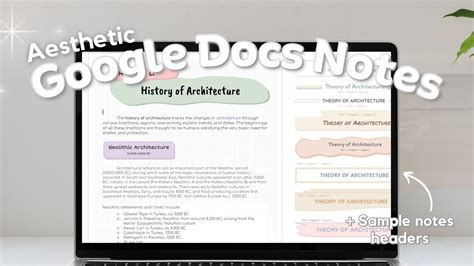how to take aesthetic notes on google docs