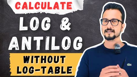 How To Take Antilog Without Log Table