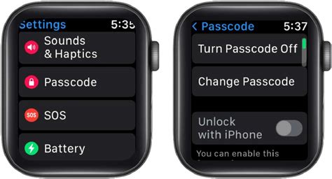 how to take apple watch passcode off